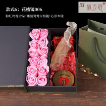 Valentines Day Gift Horn Comb Natural Makeup Mirror Gift Box Set Girls Send Gifts Birthday Marriage