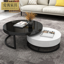 Love house postmodern simple coffee table Small apartment tea table mini Nordic creative net red round living room light luxury furniture