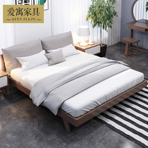 Love apartment Nordic full solid wood master bed Log 1 51 8 meters adult double modern simple bedroom Oak wedding bed