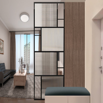 Invisible screen living room room wash table home decoration partition modern minimalist Changhong glass wrought iron decoration custom
