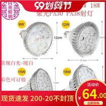 E27 screw LED par light PAR30 5W 7W PAR38 9W 12W 18W spotlight 30 degree spotlight white warm white