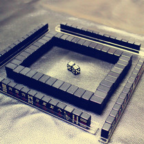 Small Mahjong mini pocket small black 23mm mini travel small Mahjong solid dormitory portable cute