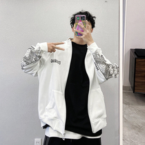 PGUP STUDIO SPRING NATIONAL TIDE HIGH STREET RETRO SPLICING LOOSE 100 LAP CASUAL COUPLE Wear Jacket Male INS