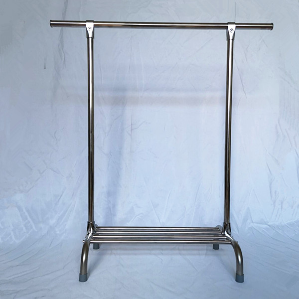 不锈钢晾衣架落地阳台单杆式衣架晒衣架室内挂衣架晾衣杆可定制