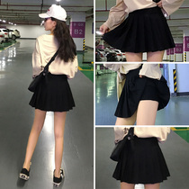 Pleated skirt skirt women spring and summer 2021 New High waist a-shaped thin college style skirt black puffy skirt pants