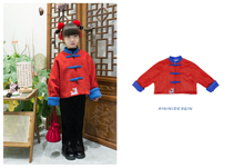 HININI original innovative Chinese-style 22-year winter new product Chinese red Chinese-style buckle jacket parent-child cotton jacket