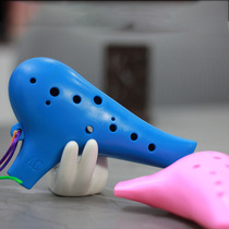Ocarina 12-hole beginner flat mouth plastic to send teaching materials anti-fall 12-hole resin ac student children one to six grades