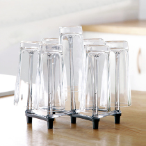 Creative household water cup holder glass cup storage rack Tea Cup tray storage rack living room dust upside down drain rack