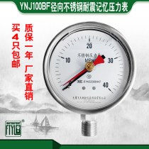 Wuxi Feitian FTYLB Direct Sales YNJ100BF40mpa Seismic Stainless Steel Memory Double Needle Pressure Gauge