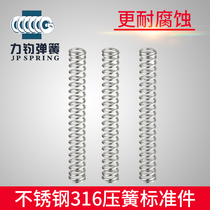 316 stainless steel compression spring specification table catalogue Lijun spring corrosion resistant spring seawater resistant spring
