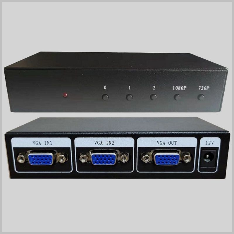 Shenzhen vga HD 2 screen splitter two-way image signal computer splitter one point two into one special price