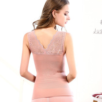 New seamless body base shirt sexy sleeveless body top lace V-collar goddess base shirt