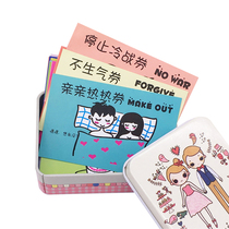 Love coupon Little red book couple card woman to send boyfriend husband command not angry volume diy birthday gift