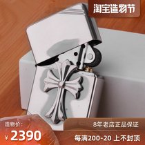 Original Japanese version ZIPPO Zippo Kerosene WINDPROOF LIGHTER Slash FLOWER Cross 925 Sterling SILVER