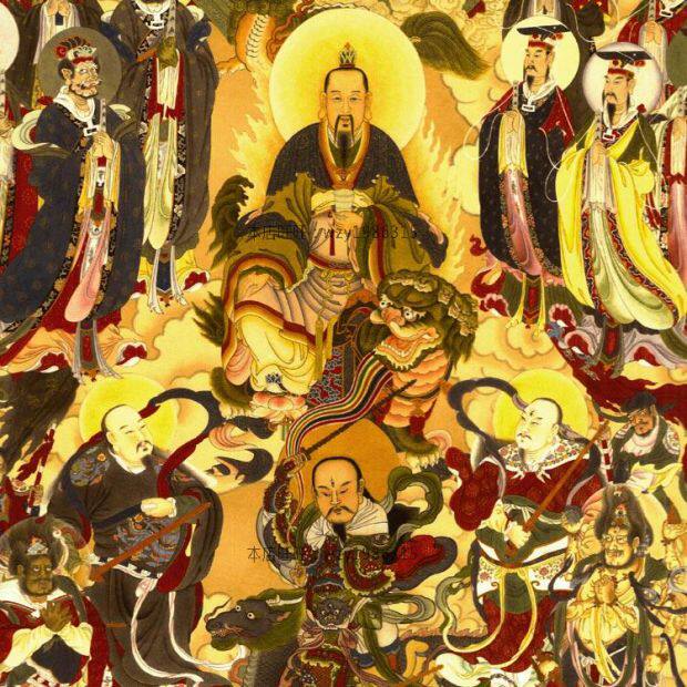 道教全神图挂画 诸真图诸仙图众神图神像画卷轴画