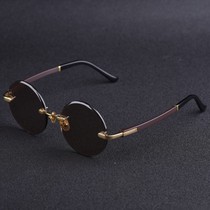 Crystal glasses mens and womens pure natural rock candy-colored stone round retro sun son high-definition cool raise people East China Sea old material