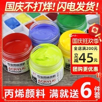 Jiuye grass large bottle acrylic pigment 300ml canned waterproof wall painting hand-painted creative painting T-shirt Acrylic stone painting