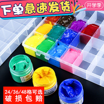 Gouache pigment box large capacity 24 36 sub-pack color box 48 watercolor propylene transparent sealed art box