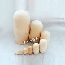 () ten layers of white germ Russian set dolls DIY vegetarian Arbitrary Graffiti Birthday Gift WOODEN