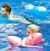 Swim Lebao fish bubble air nozzle upgrade thickened double airbag follower swimming adult children