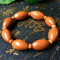 The text is played with the olive nuclide string bracelet.