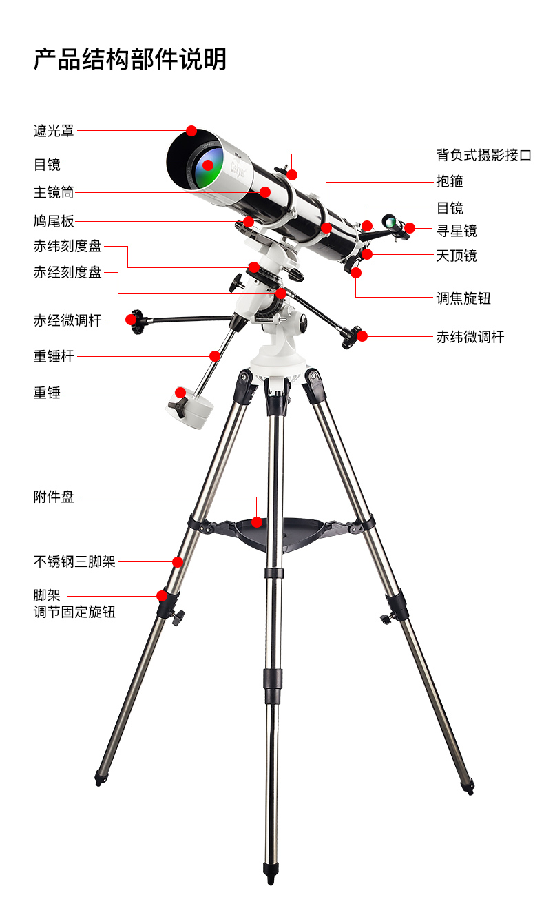 美国天文望远镜专业观星高倍高清10000倍大口径夜视深