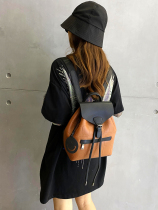 Lady genuine leather double shoulder bag 100 lap minimalist travel bag casual fashion dumplings bag large capacity hand inclined satchel