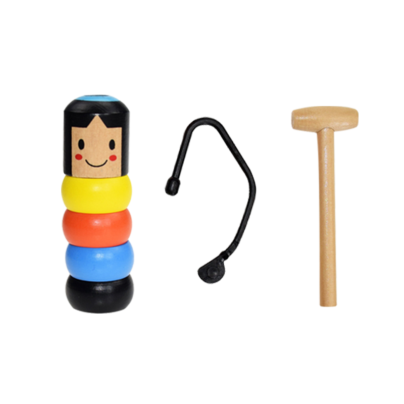 the wooden figure that can't be broken, the magic tumbler, the little man, the wooden man's puppet, magic props, children's toys