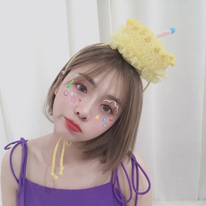 生日蛋糕帽子可爱卡通生日派对装饰布置气氛帽儿童百日宴生日帽子