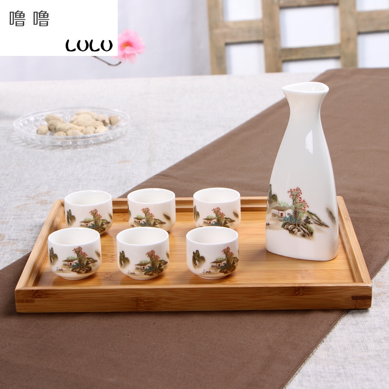 QXy ceramic wine biennial reel package rice wine decanters points wine liquor cup of liquor cup small a small handleless wine cup of wine