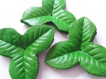diy end lunchtime ornament flower class accessories material emulation green leaf rose flower leaf triangular leaves big peach leaf 1 two