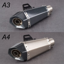 Motorcycle modified carbon fiber exhaust pipe muffler small hex exhaust R6 FZ8 DUKE390 R25