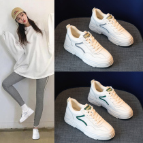 Small white shoes women 2020 Autumn and Winter new womens shoes Net red super fire fire smoked shoes Joker plus velvet dad shoes ins trendy shoes