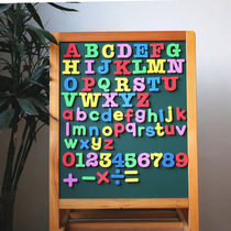 Large thick magnetic uppercase and lowercase English alphanumeric refrigerator patch whiteboard magnetic patch kindergarten early teaching aid