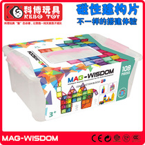 Cobo color window magnetic film children gift toy magnetic building block 108 pieces color transparent educational toy 2-8 years old