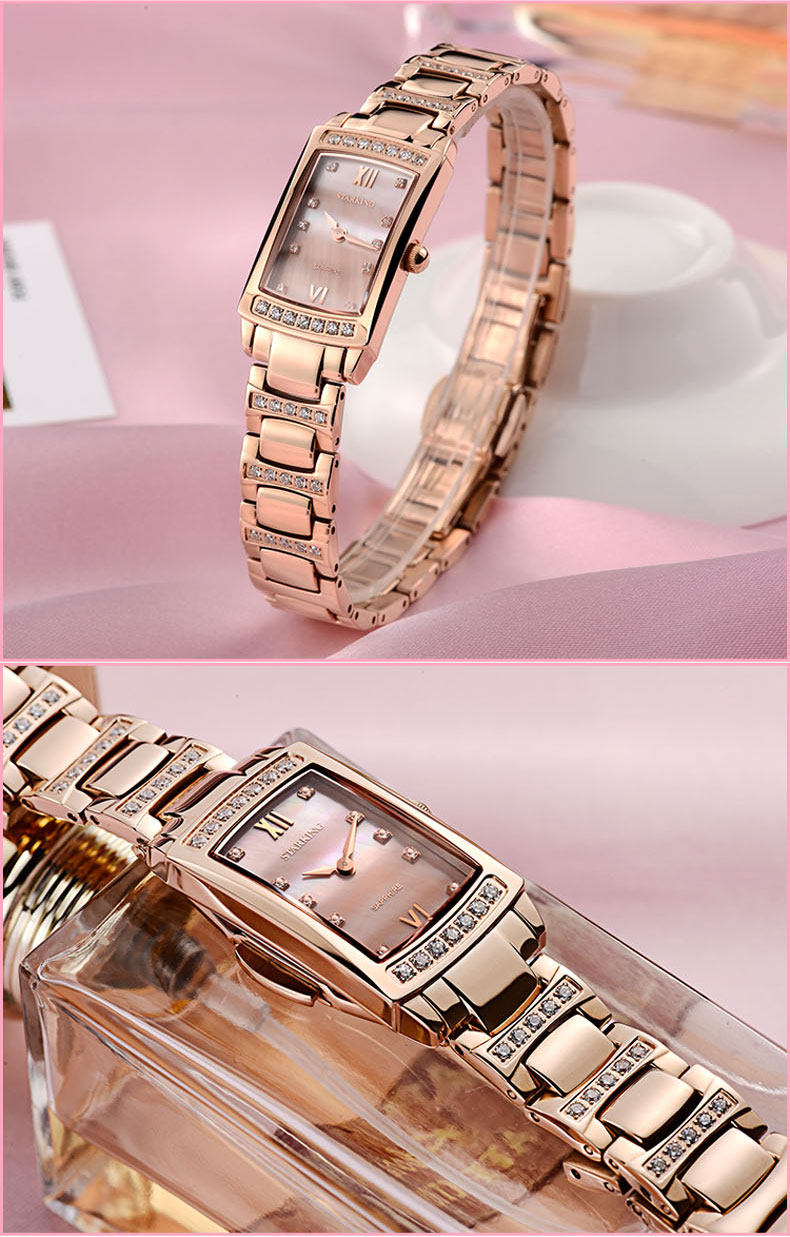 星皇女表正品进口机芯镶钻石英表时尚女士手表手链表女防水bl0834
