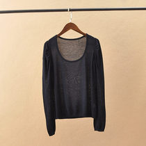 Special 9 9 ~ autumn womens pullover sweater base shirt thin round neck long sleeve solid color soft sweater