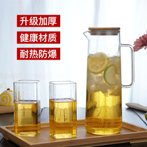 Heat-resistant high-temperature cold kettle glass kettle liang shui hu mass hua cha hu Cup zha hu juice jug suit
