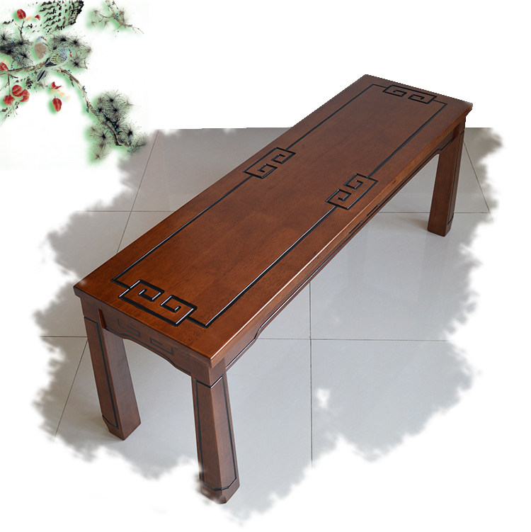 中式实木床尾凳 家用长凳大板凳换鞋长条凳 木凳餐桌凳 木长凳子