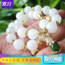 Burst loss feedback only 120 yuan high white 12mm with 925 silver gold-plated Jasper fashion fashion luxury bracelet A