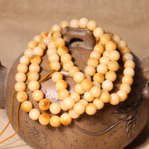 Dialect Hotan Jade Hebei Tanghe Material Boutique Huang Qin Skin Seed Material 8mm108 Necklace Multi-ring Bracelet N
