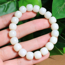 Dialect Hotan jade boutique giant leak Xinjiang Qiemo Mida 10mm old bead fashion Joker bracelet x