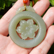 Dialect and Tian jade Ex-gratia RMB280 Collection Class Old pit Qinghai material Qingbai Yushan is expected to be a clean and clean jade pendant h