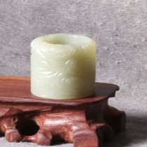 Dialect and Tian Yuexquisite wearing grade Qingbai jade finely carved back vein characteristic jade wrenching finger pendant to give back to Yuyou A