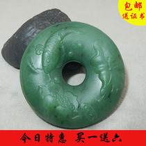 Dialect and Tian jade pendants special offer 560 yuan original brand spinach green Russian Jasper year has more explosive loss feedback h