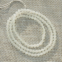 Dialect Hetian Jade 380 yuan Qinghai material sheep fat white jade old pit necklace 5mm108 pieces boutique fashion new A