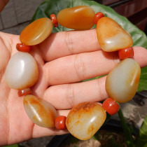 Dialect Hetian Jade collectible original brand features white jade seed hand string native leather color bracelet f