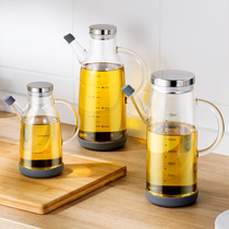 Nordic Thickened High Borosilicate Glass Oil Kettle Leakproof Oil Bottle with Scale Home Kitchen Oil Can Soy Sauce Bottle Vinegar