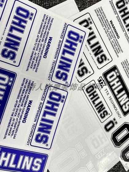 반사 Ohlins 충격 흡수 Ohlins 오토바이 스폰서 충격 흡수기 스티커 맞춤형 배기관 스티커 반사 Ohlins 충격 흡수 Ohlins 오토바이 스폰서 충격 흡수기 스티커 맞춤형 배기관 스티커