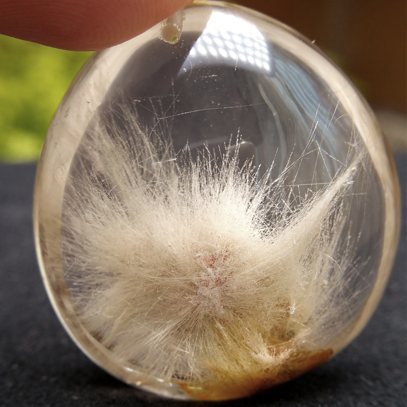 发晶花水晶原石吊坠 一物一图 正品天然发晶水晶石项坠男女款包邮_4